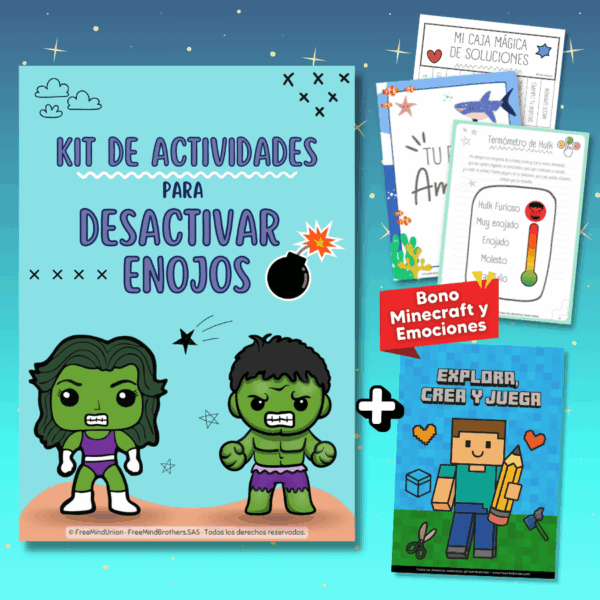 Actividades de Emociones: Kit para Desactivar Enojos