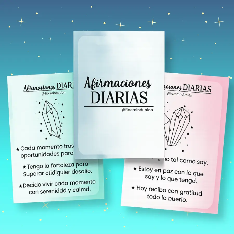 Cartas de Afirmaciones Diarias + Calendario 30 Días Bienestar - Imagen 4