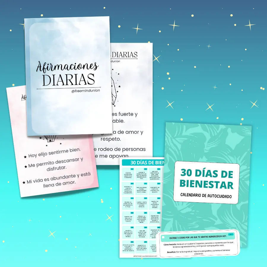 Cartas de Afirmaciones Diarias + Calendario 30 Días Bienestar