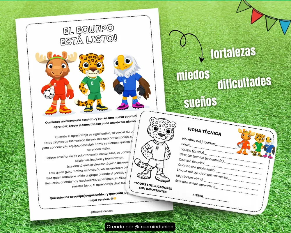 Tarjetas El Equipo Está Listo FreeMind